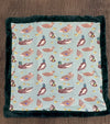 32 inch x 32 inch Mallard duck baby blanket with cozy faux fur.