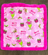 32 inch X 32 inch Fuchsia Christmas baby blanket. BL072301-32*32inches