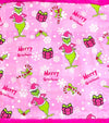 32 inch X 32 inch Fuchsia Christmas baby blanket. BL072301-32*32inches