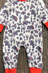 Desert Car printed baby romper with snaps. LR0505-3-SOL