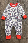 Desert Car printed baby romper with snaps. LR0505-3-SOL