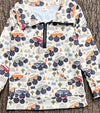 Desert truck printed pull over sweatshirt. BT0505-2-SOL