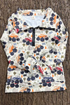 Desert truck printed pull over sweatshirt. BT0505-2-SOL
