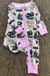 Hunting Season Patch work baby bodysuit. LR0505-11-MON