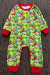 Christmas character baby romper with snaps. LR0424-6-AMY