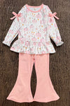 Fall patchwork printed romper. w/pockets. GLP0505-15-MON