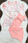 Fall patchwork printed romper. w/pockets. GLP0505-15-MON