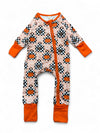 Cow tag boys baby romper/ Halloween-Fall. LR062402-SOL