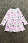 Hi-Performance "Boo" printed dress w/attached undershorts. GLD0505-20-SOL