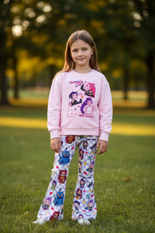 K-Lt.pink sweatshirt and checkered bottoms. OFG54028 JEAN
