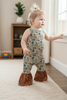 Concho & cow tag printed baby romper. SR101506-AMY