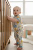 Emoji multi-printed baby romper with snaps. SR100106-AMY
