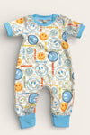 Emoji multi-printed baby romper with snaps. SR100106-AMY