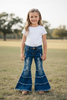 Dark blue distressed denim pants. PNG65153062 SOL