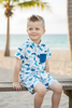 Adorable sea tortoise printed set. OFB60042 JEAN
