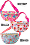 9"X5" Multi-printed character fanny packs.