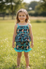 Concho & western printed boot ruffle tunic and shorts. OFG60878 SOL