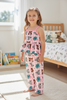 Pink gingham w/printed concho, coquette bow & cow 2 piece set. OFG60876 AMY