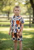 Multi-color aztec printed button up shirt & matching shorts. BSSO120204-SOL