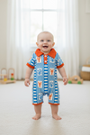 Lt. blue sea multi printed baby romper with snaps. SR110608-AMY