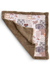 RODEO" western printed baby blanket. BL121105-32*32inches