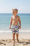 Multi- printed fish swim shorts. PNB60007 AMY