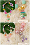 Multi-Color bubble necklace with rhinestone pendant. 3pcs/$15.00