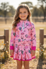 Western/Disco printed activewear 2 piece set. GLD102702-JEAN