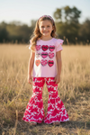 Howdy Ya'll" Western printed girls 2 piece set. GSPO103003-JEAN