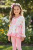 Easter bunny/floral printed tunic & pink leggings. OFG60356 AMY