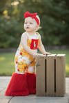 🌸Dr.Seus** printed romper w/fur trim. (Shirt not included)  PNG50132 AMY