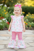 Checkered mouse printed tunic and bell bottoms. GSPO102315-AMY