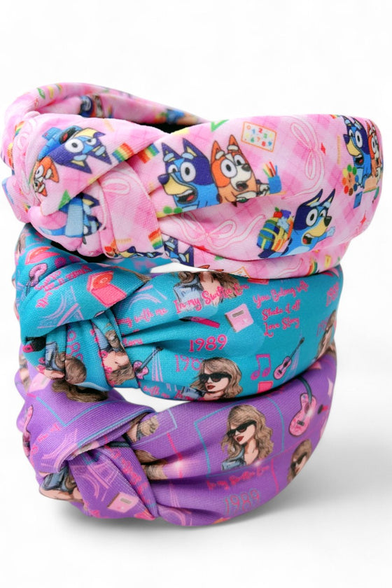 Printed Girls headbands. 3pcs/$10.50 Hb-2025-A2