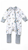 🎍Bamboo made born to fly/helicopter, air balloon printed onesie foot closure. RPB50073