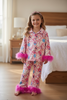 Heart & K- character printed girls pajamas. GLP120301-SOL