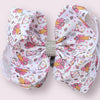Back to school double layer printed rhinestone hair bows.
