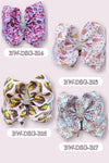 Back to school double layer printed rhinestone hair bows.