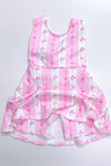 Pink floral printed Hi-Performance dress w/undershorts. GSD031211-SOL