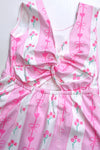 Pink floral printed Hi-Performance dress w/undershorts. GSD031211-SOL