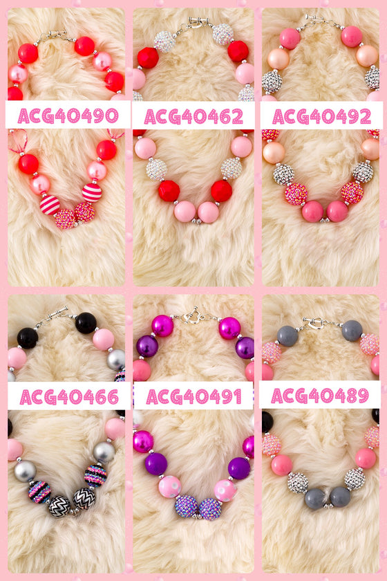 NCC-1 Multi-color bubble necklace. 3pcs/$12.00