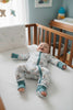 Mallard Duck printed on white baby bodysuit with fold over hands & feet LR0425-5-SOL