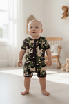 Green gone fishing printed baby romper. RPB60250 SOL