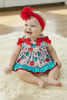 Coquette bow, western printed girls baby swing set. RPG60809 AMY