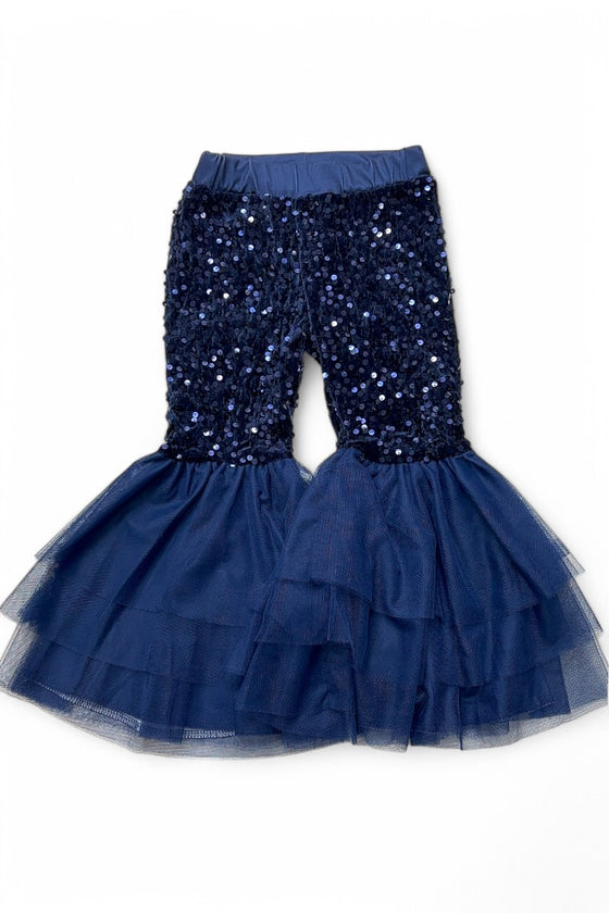 Navy blue sequins bell bottoms. OFG42790 SOL