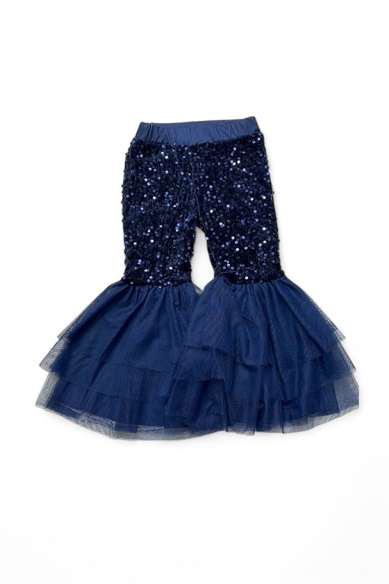 Navy blue sequins bell bottoms. OFG42790 SOL