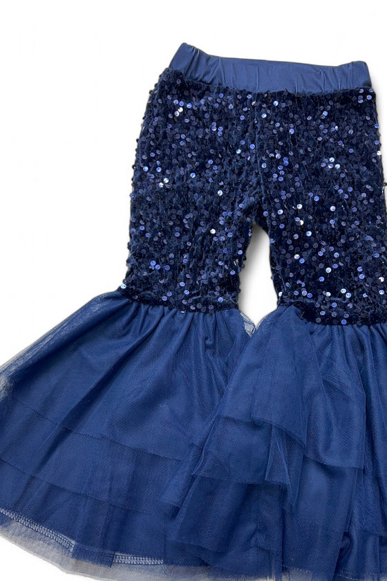 Navy blue sequins bell bottoms. OFG42790 SOL