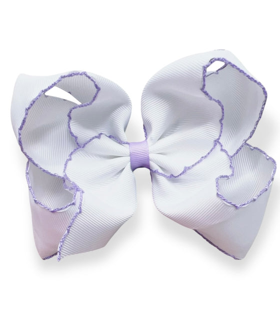 5" Moon Stitch cute hair bows. 4pcs/$10.00 BW-DSG-B12