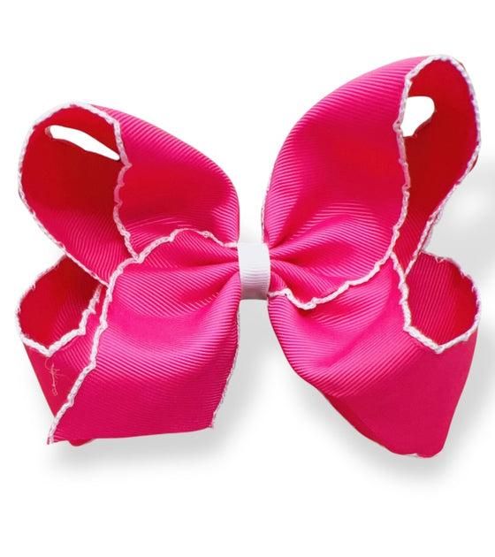5" Moon Stitch cute hair bows. 4pcs/$10.00 BW-DSG-B12