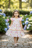 Coquette pencil printed on white back to school dress. DRG60853 JEAN