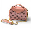 Pink with coral trim crossbody satchel. BBG65203030 M